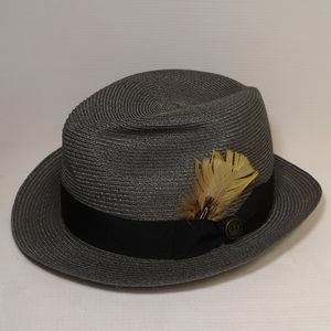 Men's Goorin Bros - 100% Hemp Straw Fedora. - Rollable straw fedora